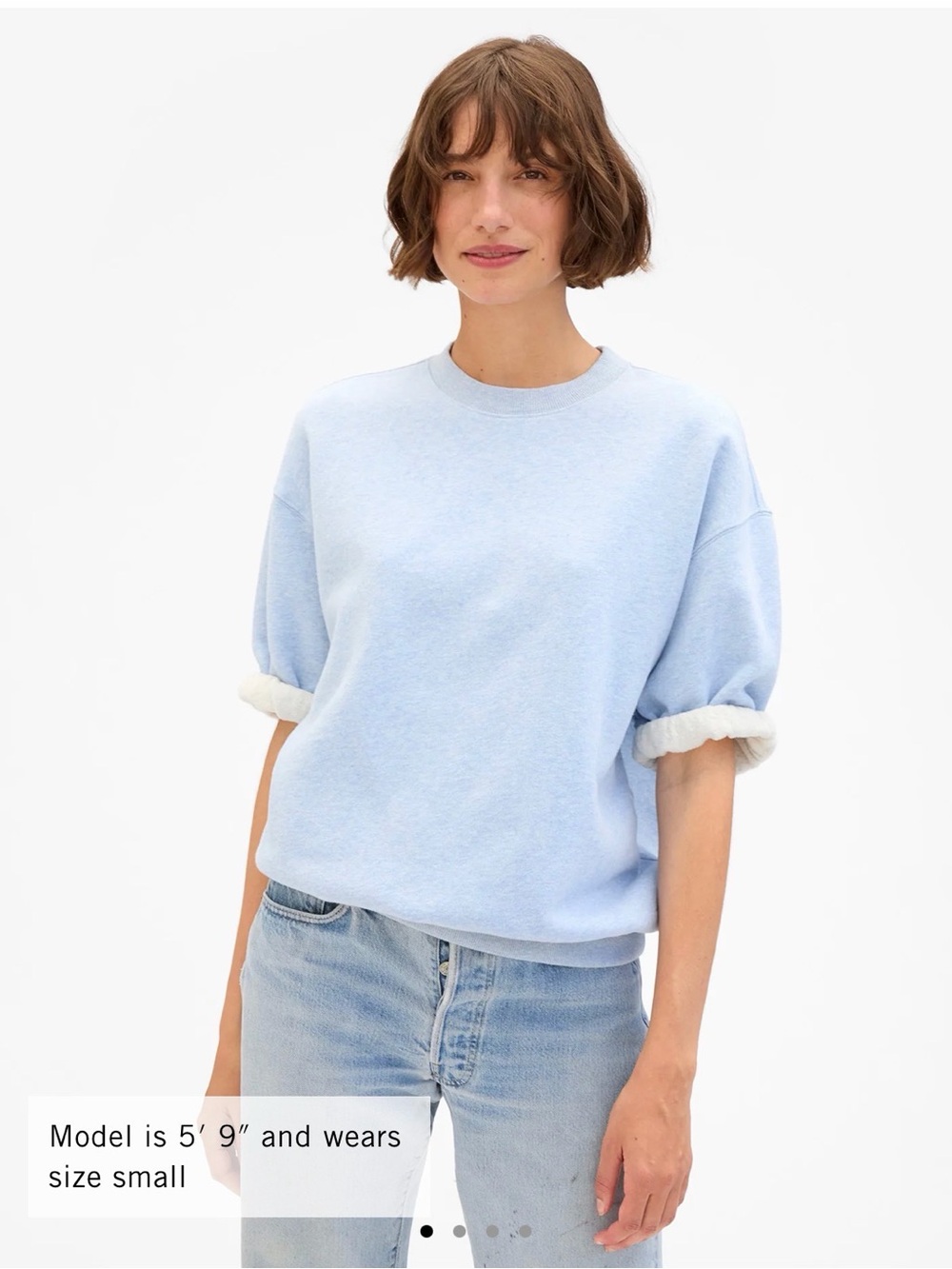 Clare V Sweatshirt Top Heather blue NWT SMALL